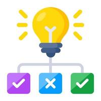Editable design icon of idea network vector
