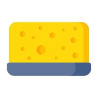 un diseño de icono de bloque de queso vector