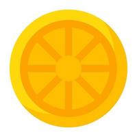 A unique design icon of lemon slice vector