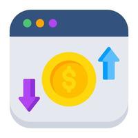 icono de diseño moderno de rotación de dinero vector