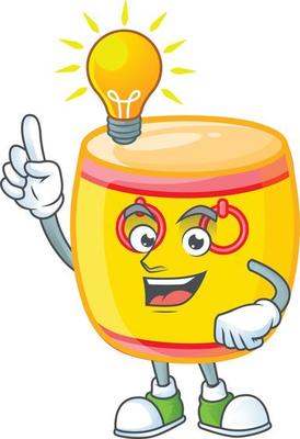 Chinese gold drum cartoon character style