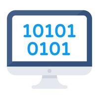 Modern design icon of binary data vector