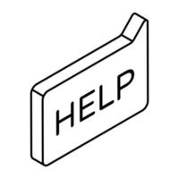 Modern design icon of help chat vector