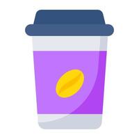 An editable design icon of coffee cup vector