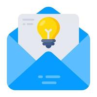 Editable design icon of creative mail vector
