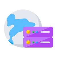 Premium download icon of global server vector