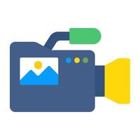 Colored design icon of video camera vector