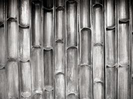 Black and white image, Texture of natural Bamboo trunk cut into long half and weave together make a wall, abstract look, vertical line, monotone photo