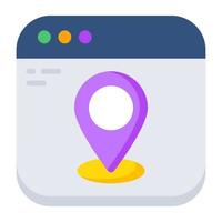 An editable design icon of online location vector