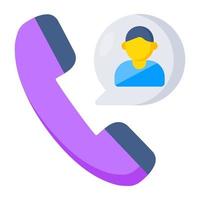 Trendy design icon of phone chat vector
