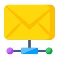 Trendy design icon of mail network vector