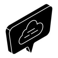 Modern design icon of cloud chatting vector