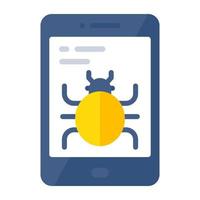 Modern design icon of mobile bug vector