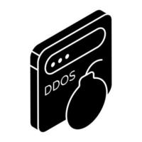 An icon design of ddos attack vector