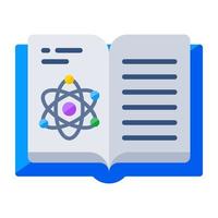 Flat design icon of science book vector