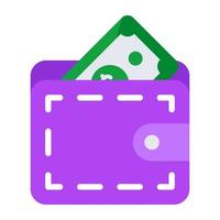 Notecase icon, vector design of wallet