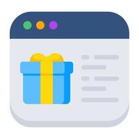 Modern design icon of online gift vector