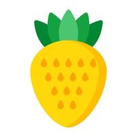 A flat design icon of strawberry vector