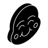 Unique design icon of chinese smile mask vector