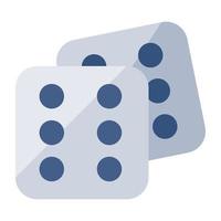 A flat design, icon of ludo dices vector