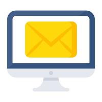 An icon design of online mail vector