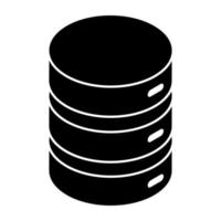 An icon design of database rack vector