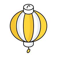 An editable design icon of chinese lantern vector