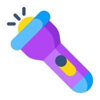 Flat design icon of torch vector