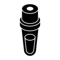 An editable design icon of sample tube, lab apparatus vector