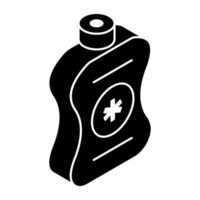 Solid design icon of hand sanitizer vector