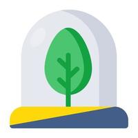 Flat design icon of plant vector