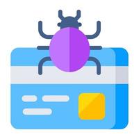 Modern design icon of infected atm card vector