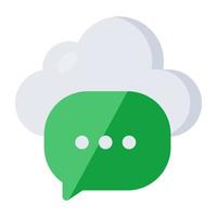 Modern design icon of cloud chatting vector