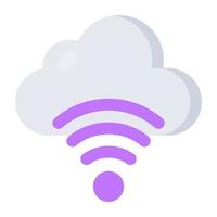 icono de diseño perfecto de wifi en la nube vector