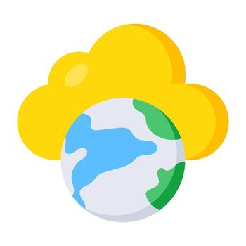 Modern design icon of cloud network vector