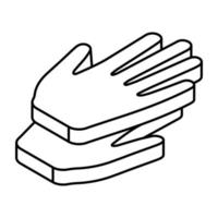 icono de diseño moderno de guantes vector