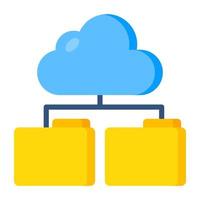 Vector design of cloud folders