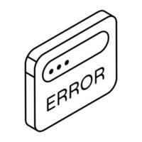 Conceptual linear design icon of web error vector