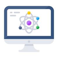 Ab icon design of online science vector