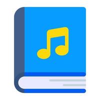 Modern design icon of music book vector