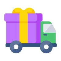 Trendy vector design of gift delivery