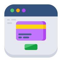 A unique design icon of online card payment vector