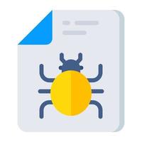 Modern design icon of infected file vector