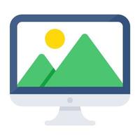 Editable design icon of screen wallpaper vector