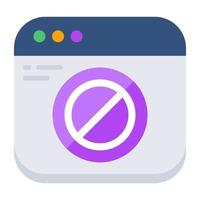 Modern design icon of ban website vector