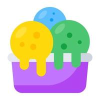 Gelato flat icon, editable vector