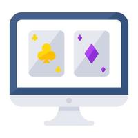 An icon design of online gambling vector