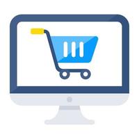 Modern design icon of online shopping vector