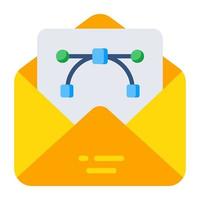 An icon design of graphic mail vector