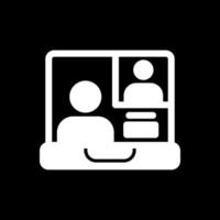 diseño de icono de vector de reunión en línea